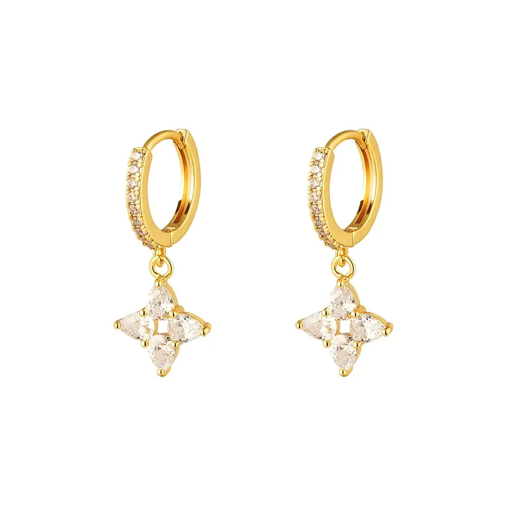 Skyler Dangle Hoop | Gold